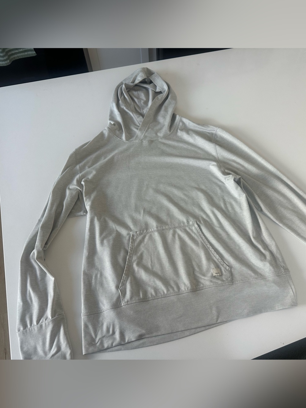 Vuori Strato Tech Hoodie, long sleeve w hood.  Workout top, running top, hiking